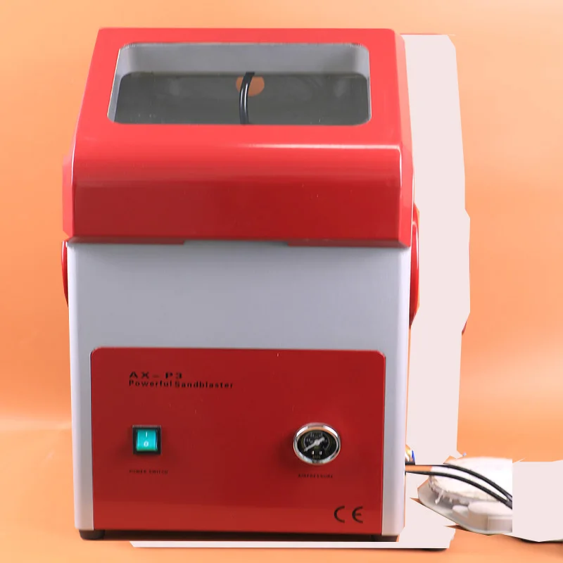 CE Approved Dental Lab Equipment AX-P3 Recyclable Sandblaster Dental Sand Blasting Unit for Gentle Polishing of Metal Frameworks