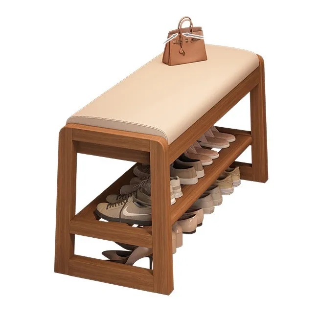 

Entry solid wood shoe change stool, household extremely narrow shoe stool at the door, entrance can sit and store