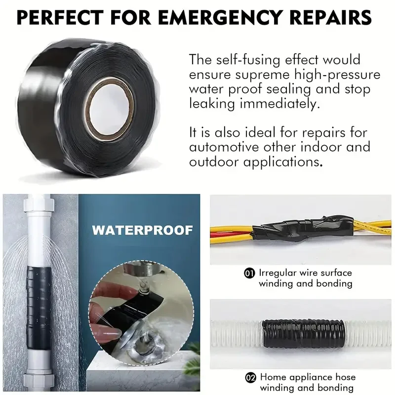 Silicone Grip Sealing Tape For Pull Up Bars Barbells&Dumbbells Durable Gym Equipment Pipe Repair Cable Bundle Tool Fixing