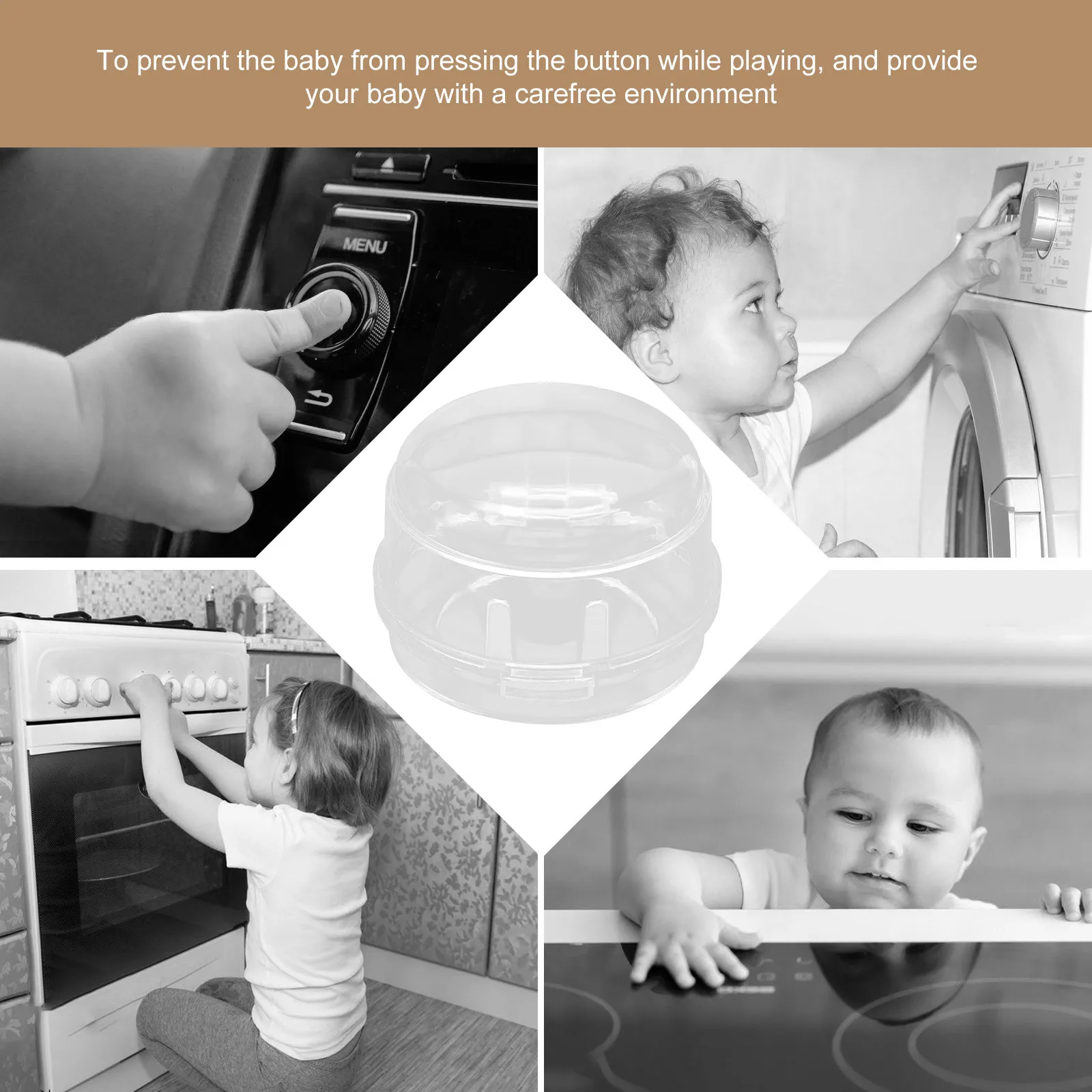 6Pcs Gas Cooker Switch Cover Transparent Shield High Strength Safety Protector Kitchen Gas Stove Switch Guard for Safety