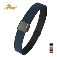 HSSEE Hard Casual Belt for EDC Matte Metal Automatic Buckle Military Tactical Belt 1100D Thick Nylon Men's Belt Adjustable Strap