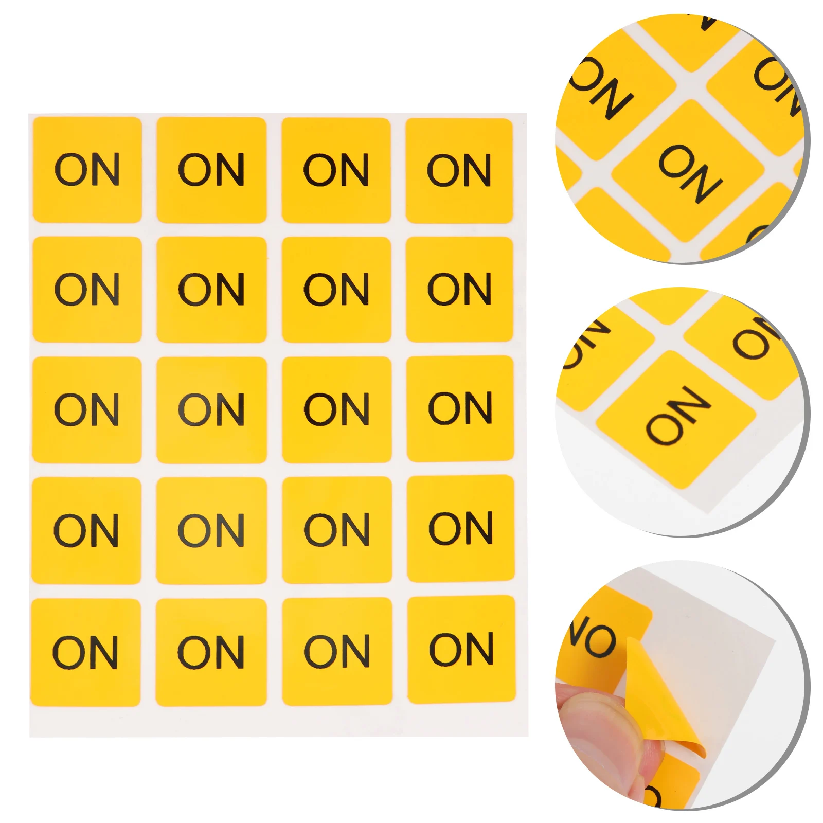 20Pcs Device Switch Warning Label Sticker on Off Decal Safety PVC Adhesive for Home Office Bedroom Factory Bathroom