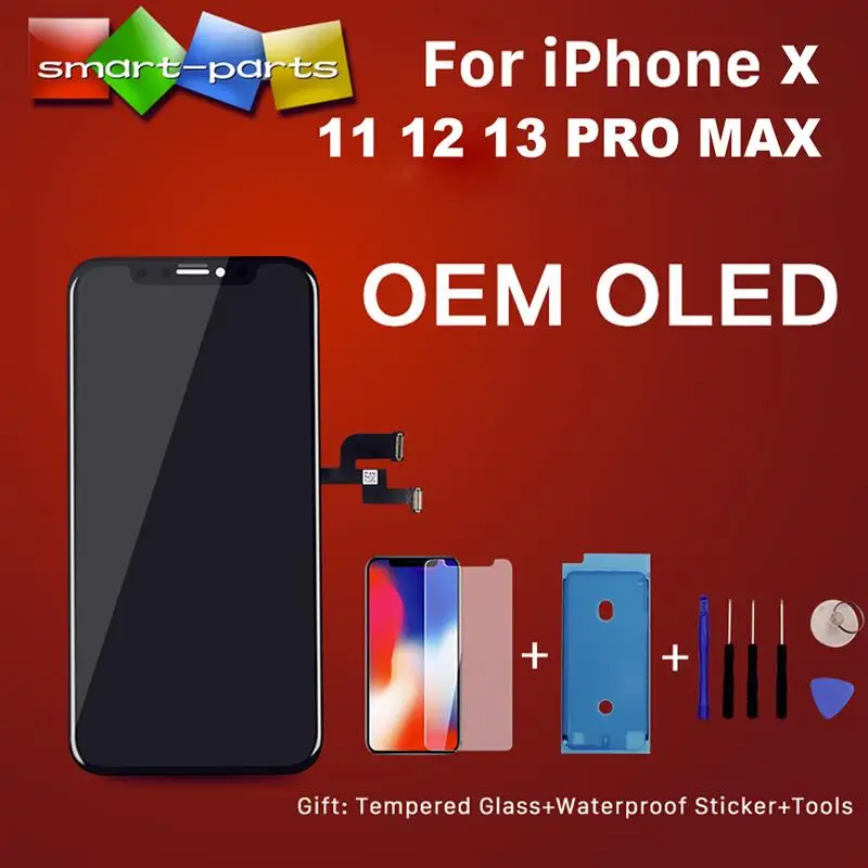 Go! High Quality OEM OLED For iPhone X XS XR XS MAX 11 12 Pro MAX LCD Display Touch Screen Replacement Digeiter Assembly