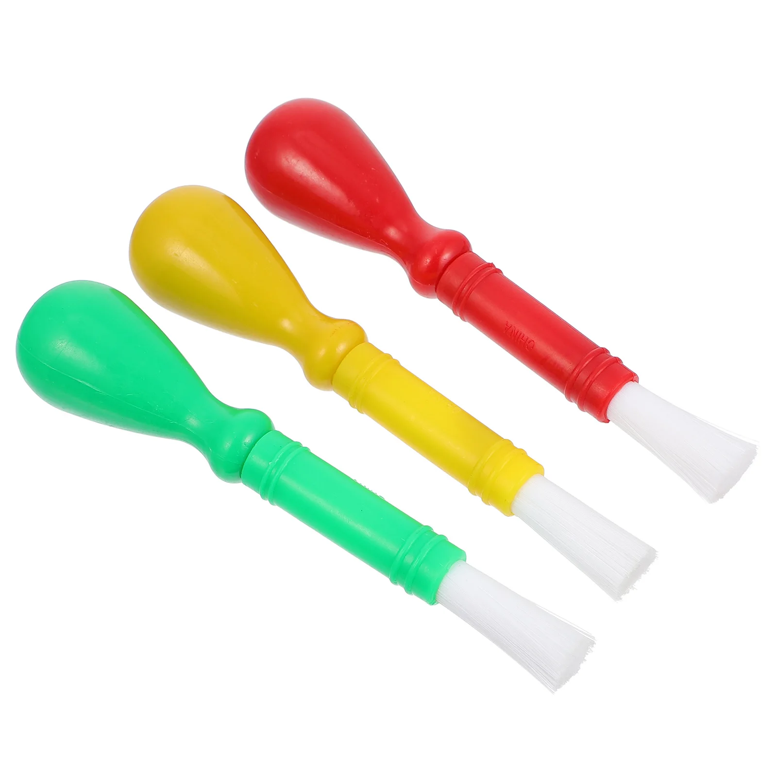 

3pcs Painting Brushes Watercolor Gouache Oil Craft Brush Kids Nylon Plastic Handle Acrylic Pottery Supplies
