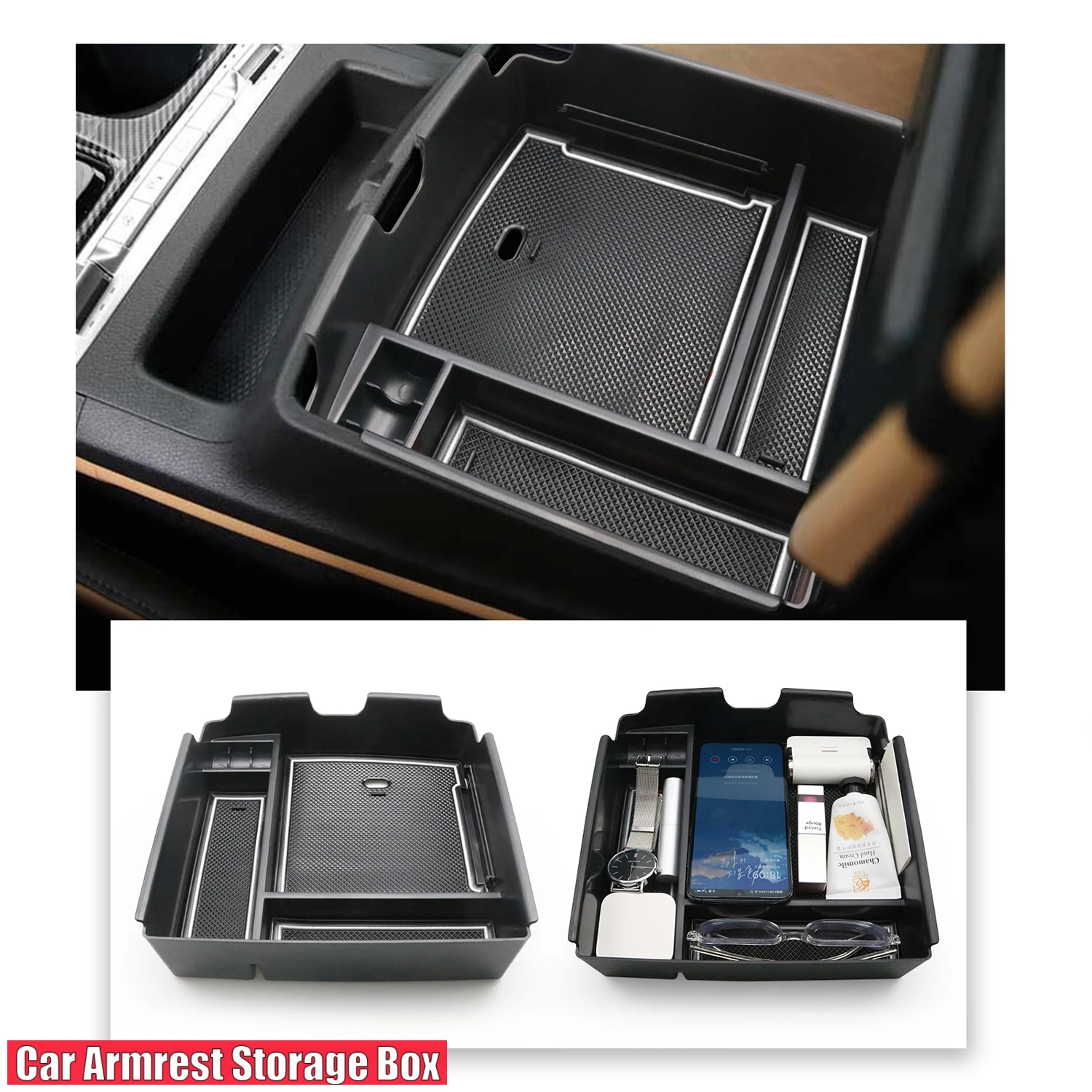 

Car Armrest Storage Box for Carnival KA4 2021 2022 Central Control Container Auto Interior Carnival KA4 Accessories 2022