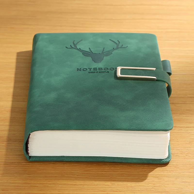 200 Seiten A5-Leder-Notizbuch mit Leder-Notizbuchhülle, personalisierter Softcover und Lesezeichen, perfekt für Unternehmen, Besprechungen – Detail 11