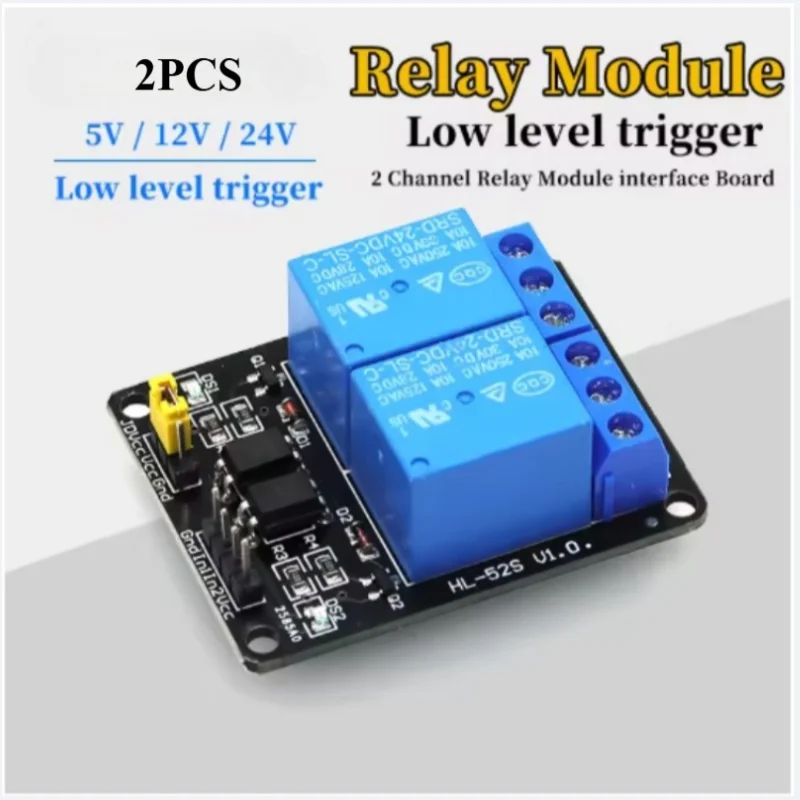 2PCS 5V 12V 24V low level trigger 2 Channel Relay Module interface Board Shield For PIC AVR DSP ARM MCU Arduino