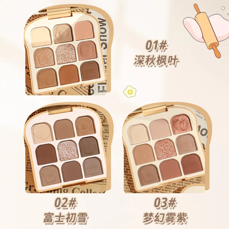 Autumn Rich Diamond Light Eyeshadow Palette Neutral Matte Shimmer Finish 9 Shades Makeup Palette Bronze Contour Powder Cosmetics