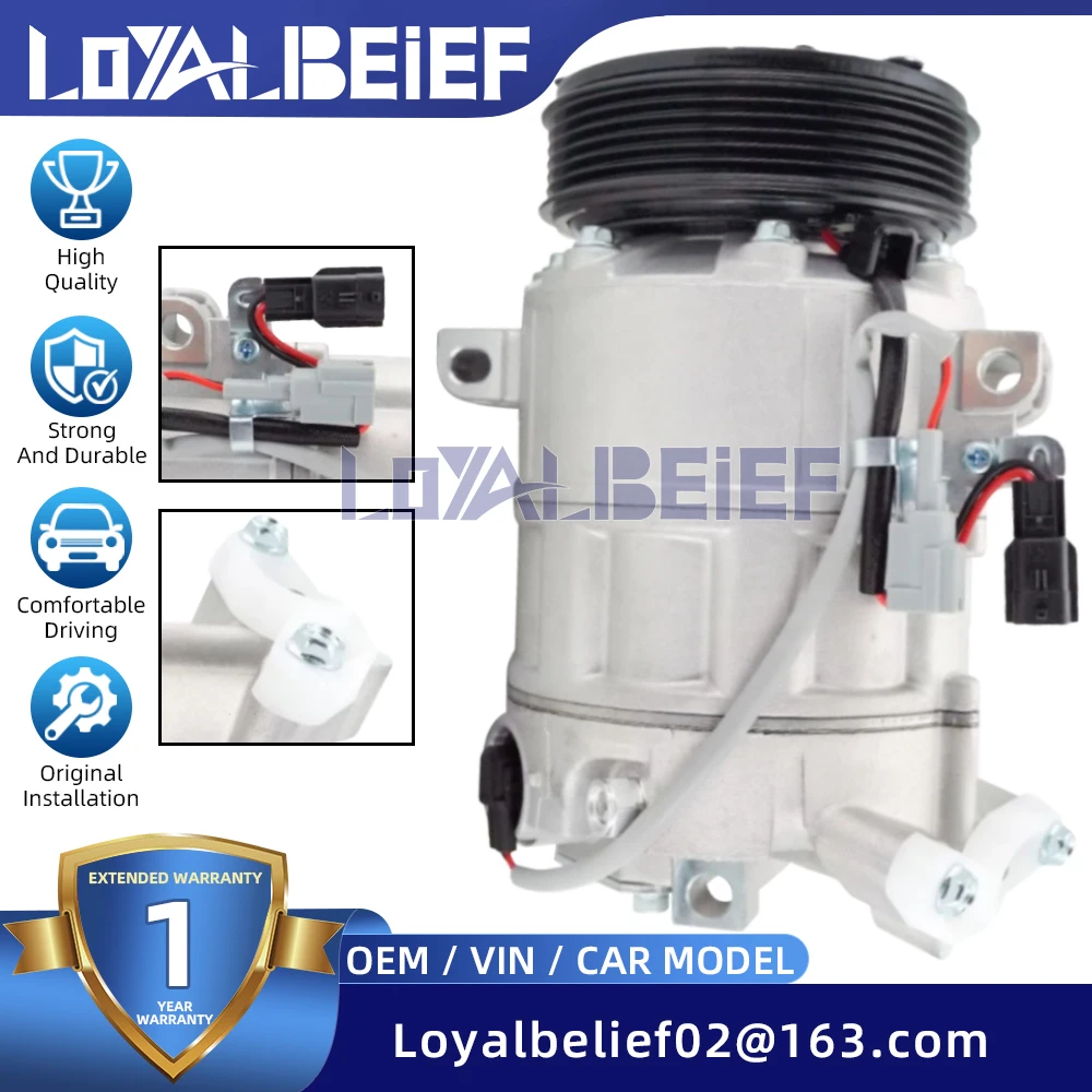 

PXC14 AC Compressor with Clutch For 2013-2019 NISSAN Sentra Tsuru Rogue Sport 1.6L 1.8L CO29072C 98585 926003SH0A 926003SH1A
