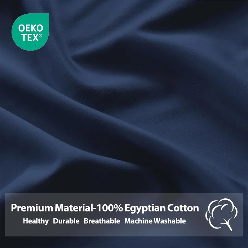 100% Egyptian Cotton Bed Sheets Home Bed Linen 1000 Thread Count Fitted Sheet with Elastic Band Solid Mattress Cover 140/160 1P