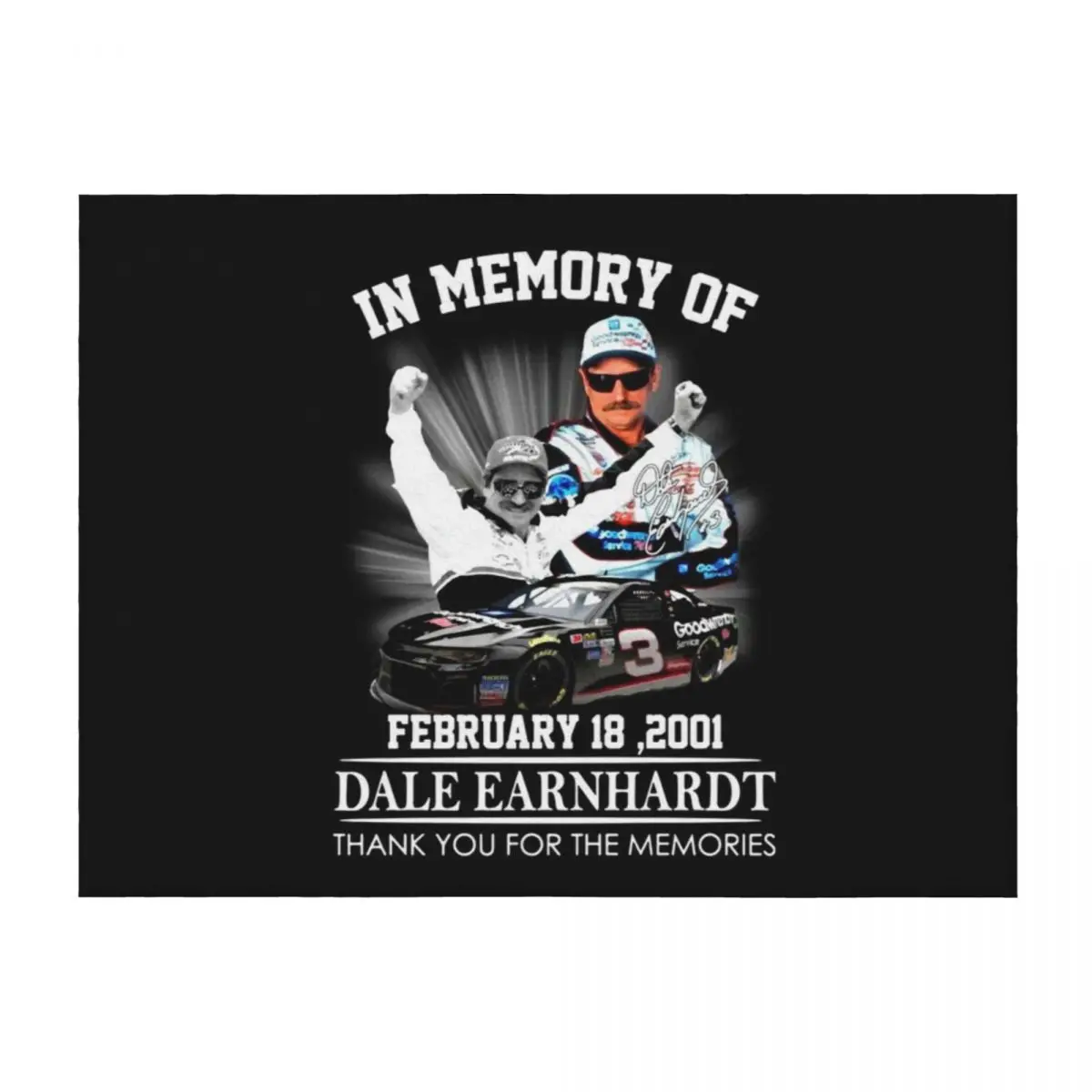 

In Memory Of Dale Earnhardt Throw Blanket Cute Vintage Comforter Sofa Quilt Blankets