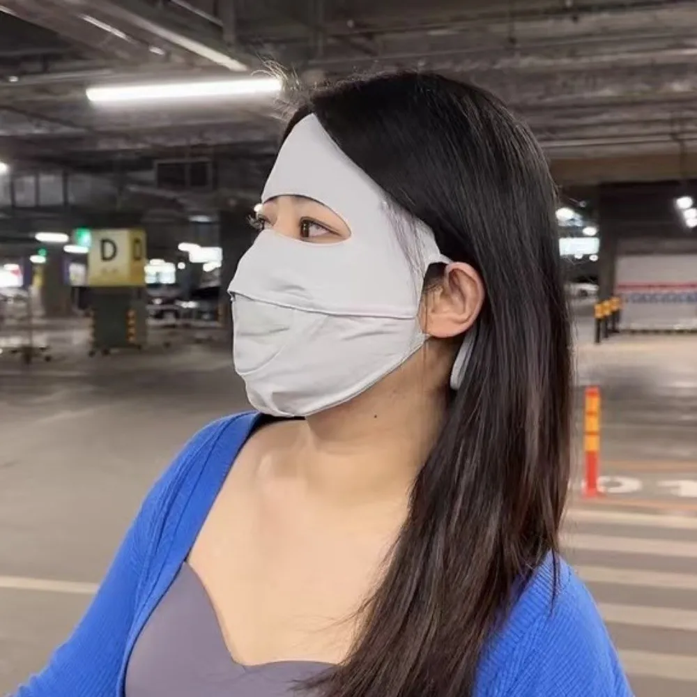 Drinkable Water Design Full-face Sunscreen Mask Moisture-wicking Adjustable UV-resistant Face Mask Face Bikini Breathable