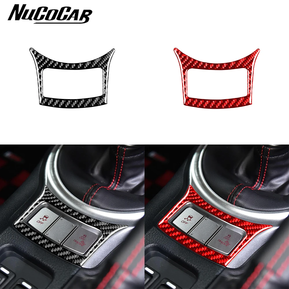 

For Subaru BRZ Toyota 86 GT86 17-19 Carbon Fiber Center Console OFF Button Frame Car Interior Accessories Decorative Sticker