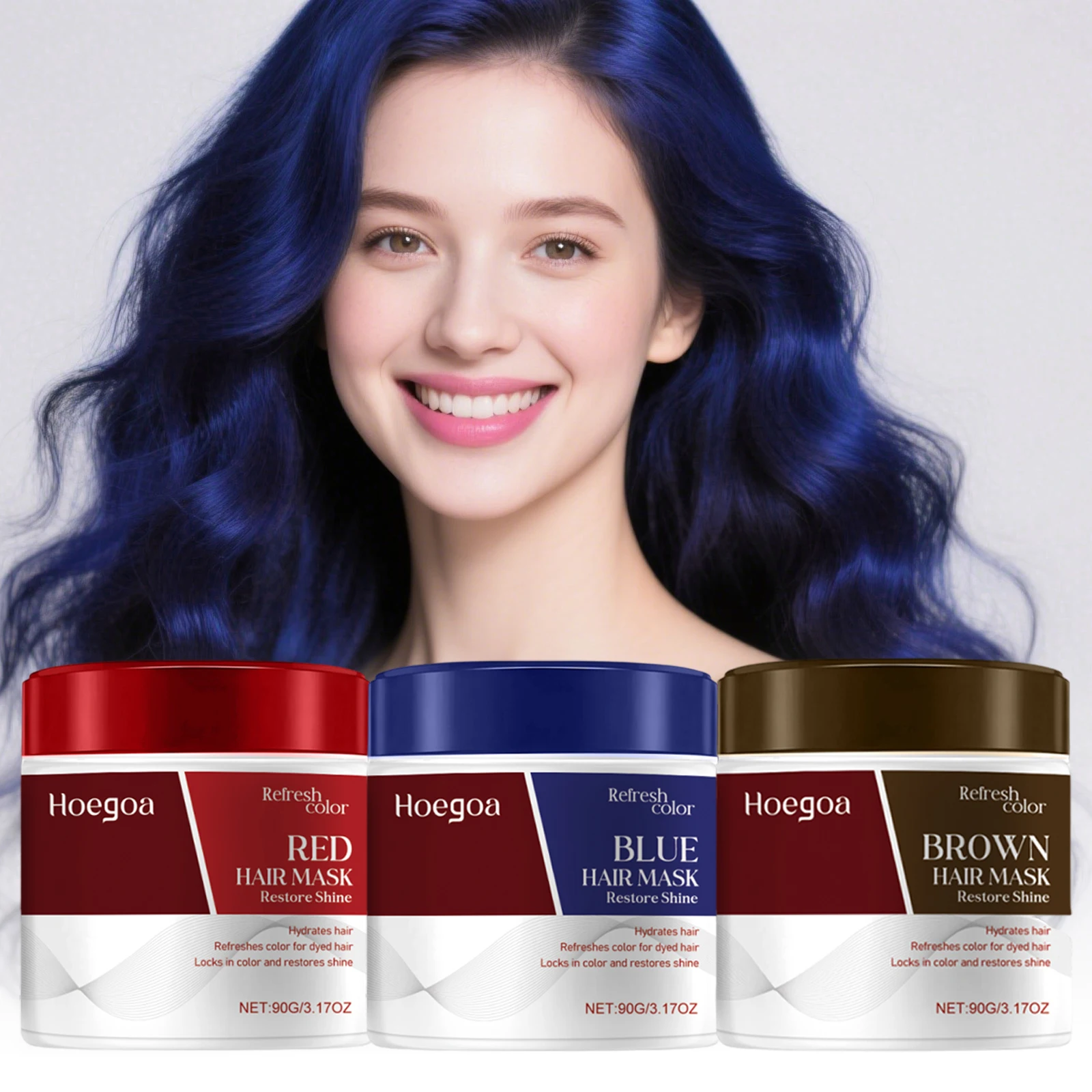 Acondicionador que aumenta el color rojo/azul/marrón, mascarilla para el cabello para depósitos del color, mejora los tonificadores de colores para el cabello tratado por el color