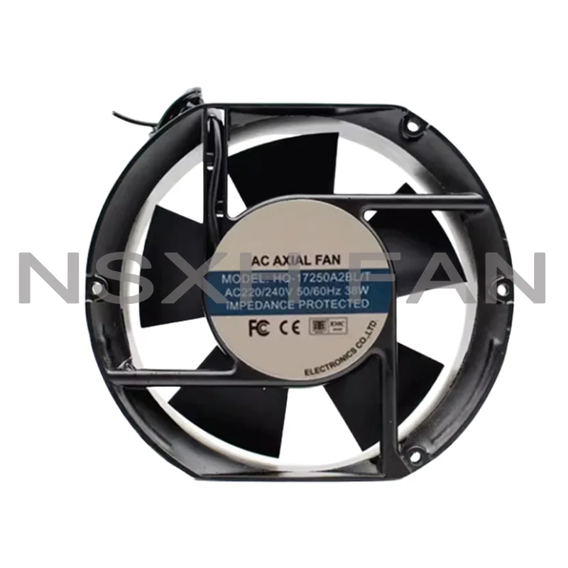 Fã axial do fluxo, ventilador de refrigeração do armário, HQ-17250A2BL/T, 220 V, 240V, 38W, 17251