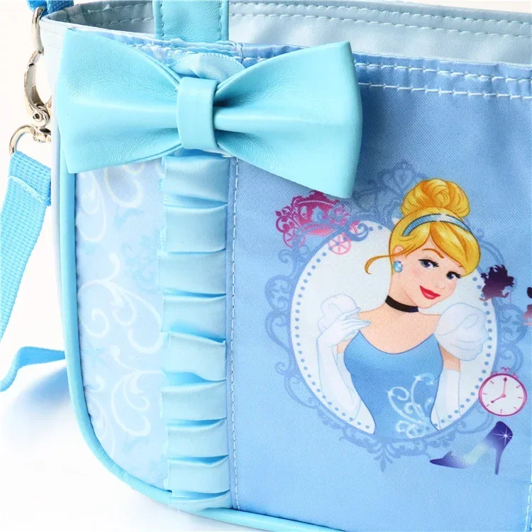 Borsa piccola principessa Disney borsa da pranzo in tela di cartone animato borsa da tutoraggio per ragazza borsa a tracolla con una spalla