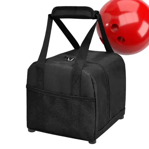 볼링 가방 패딩 홀더가있는 볼링 공 캐리어 가방 플레이어 남성 운동 선수를위한 측면 메쉬 포켓이있는 방수 핸드백