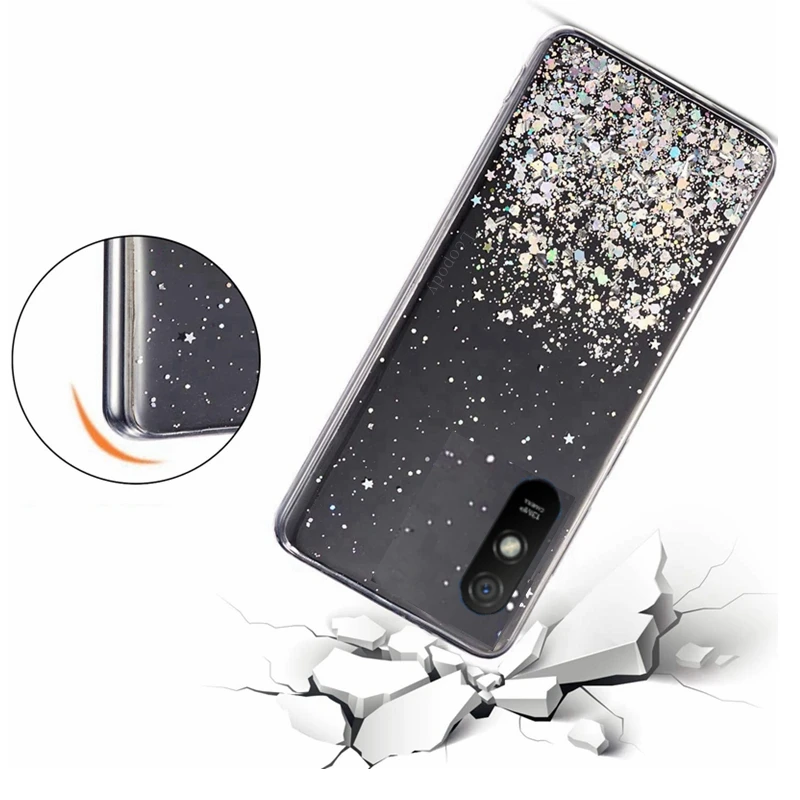 Bling Glitter Phone Case For xiaomi redmi 9A 9A Soft Full Cover For redmi 9A 9 A 9 A9 redmi9A Back cover CAPA