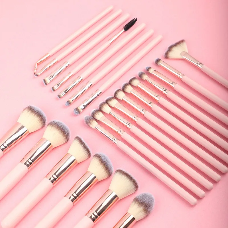 Pinceaux de maquillage professionnels doux et moelleux, outils de maquillage, fard à barrage, fond de teint, fard à joues, mélange, beauté, 24 pièces