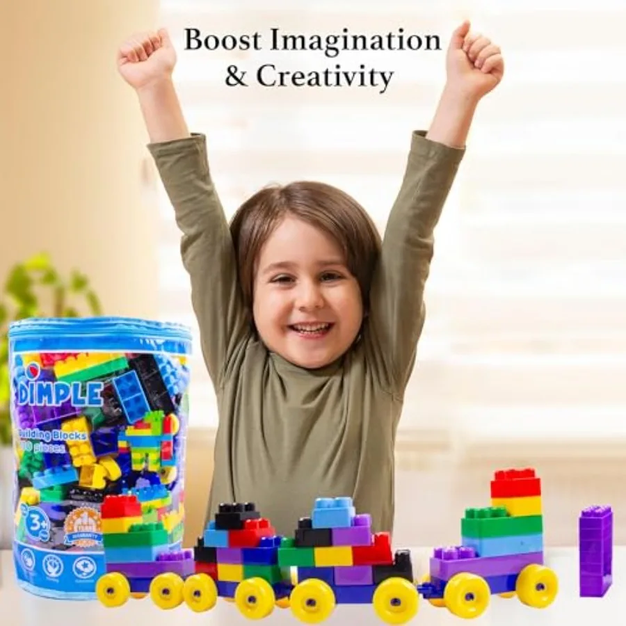 مكعبات بناء الدمل للأطفال الصغار 300 قطعة ألعاب التراص ألعاب ألغاز للتعلم والجوط الممتع ألعاب مونتيسوري التعليمية باب