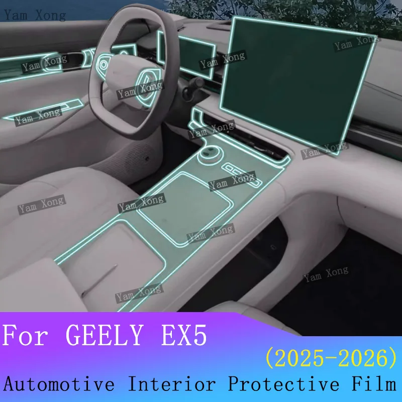 

For GEELY EX5 Full set interior Film Dashboard Transparent TPU Protective Film GPS Navigation screen Auto Sticker BC Pillar Film