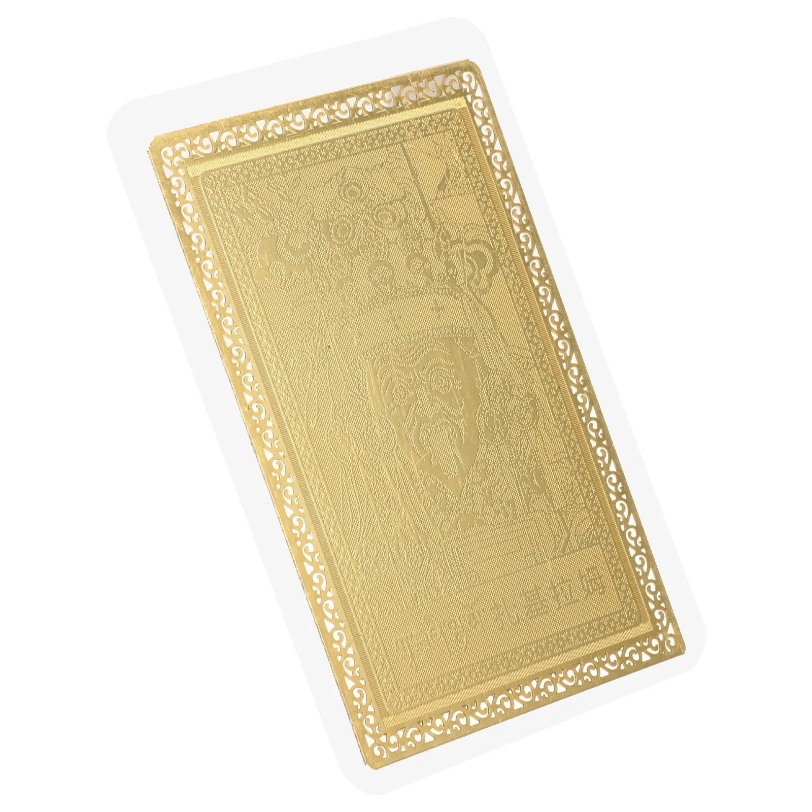 

Temple Gold Card Small God of Wealth Ornament Chinese Protection from Evil