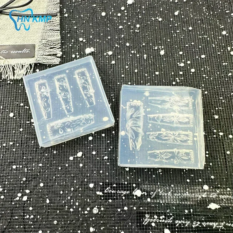 3D Flowers Nail Mold DIY Silicone Nail Tools Lily Flower Petal Nail Design Resin Molds Nail Art Carving Template