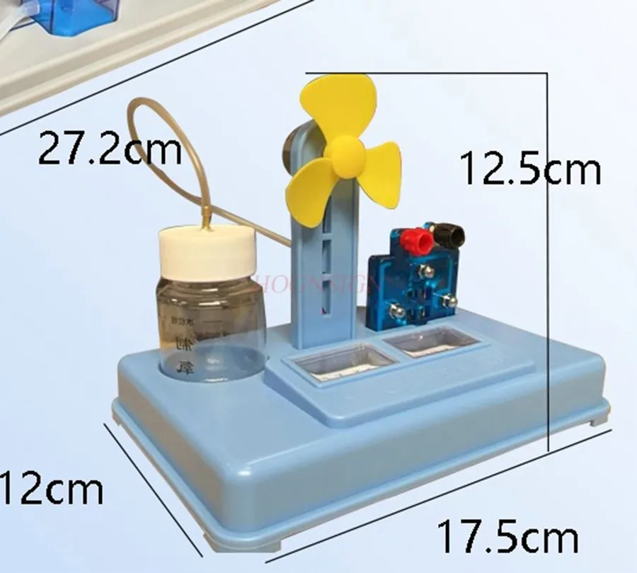 The hydrogen fuel cell demonstrator converts the chemical energy of hydrogen and oxygen into electrical energy