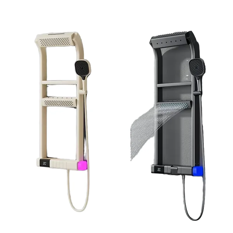 High-Tech Digital Display Thermostatic Shower Set for Bathroom, Wall-Mounted and 360° LED-Equipped
