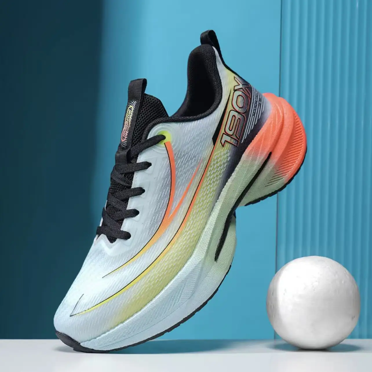 

Trendy Sneakers Men Breathable Lightweight Soft Flat Tennis Shoes Cushioning Wear-Resistant Sports Running Shoes for Man