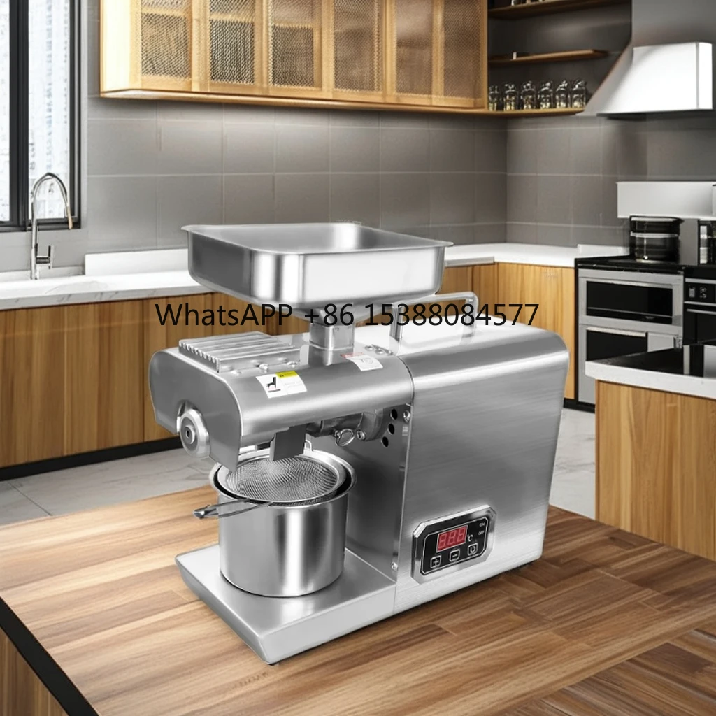 

600W Automatic Mini Home Use Oil Press Machine Small Home Use Cold Screw Soybean Coconut Walnut Seed Oil Making Machine