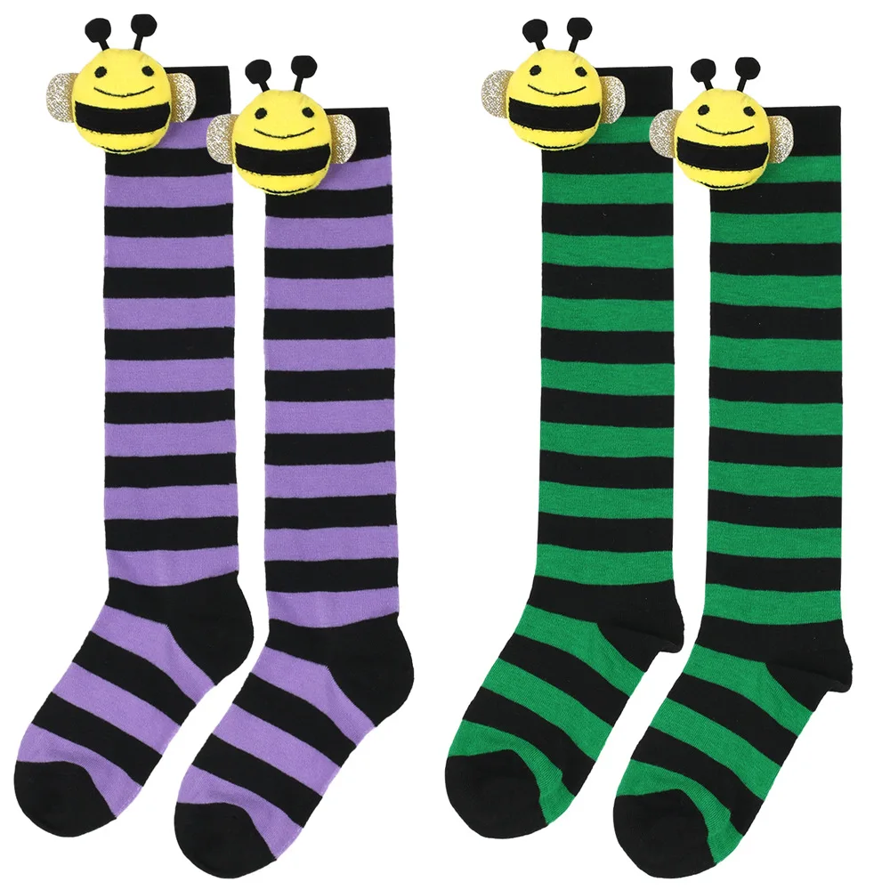 منتج جديد: جوارب Little Bee، جوارب الهالوين، جوارب طويلة للأطفال، جوارب لطيفة ذات طابع كرتوني من أوروبا وأمريكا #5