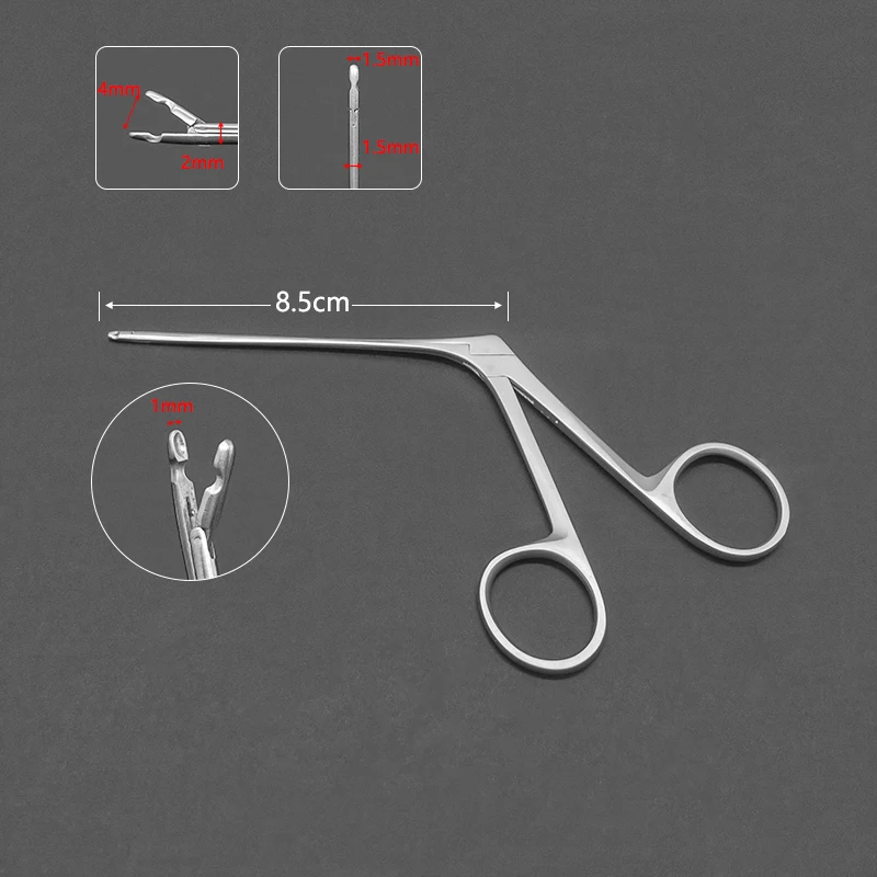 Microscopic Middle Ear Forceps Ear Picking Tool Cerumen Ear Wax Clamp Polyp Forceps Foreign Body Forceps