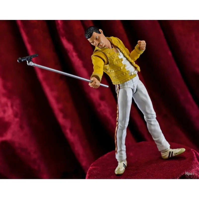 Bandai original s.h. figuarts série freddie mercury' ao vivo no estádio wembley 'anime figura de ação modelo brinquedos presentes para meninos