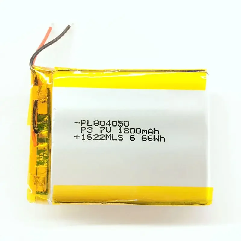 Nuevo Marrón 804050   Batería de polímero de litio de 3,7 V que carga la célula de iones de litio recargable del núcleo 1800 mAh buena A