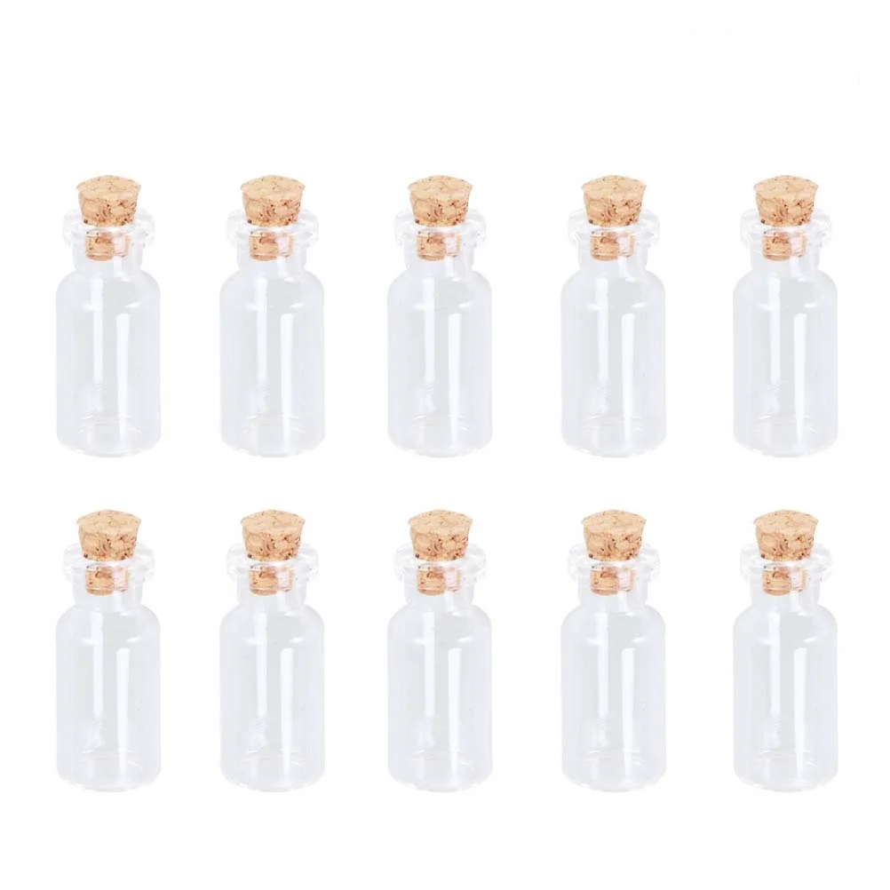 

25 PCS Cork Test Tube Tubes with Lids Container Glass Caps Wooden Candy Storage