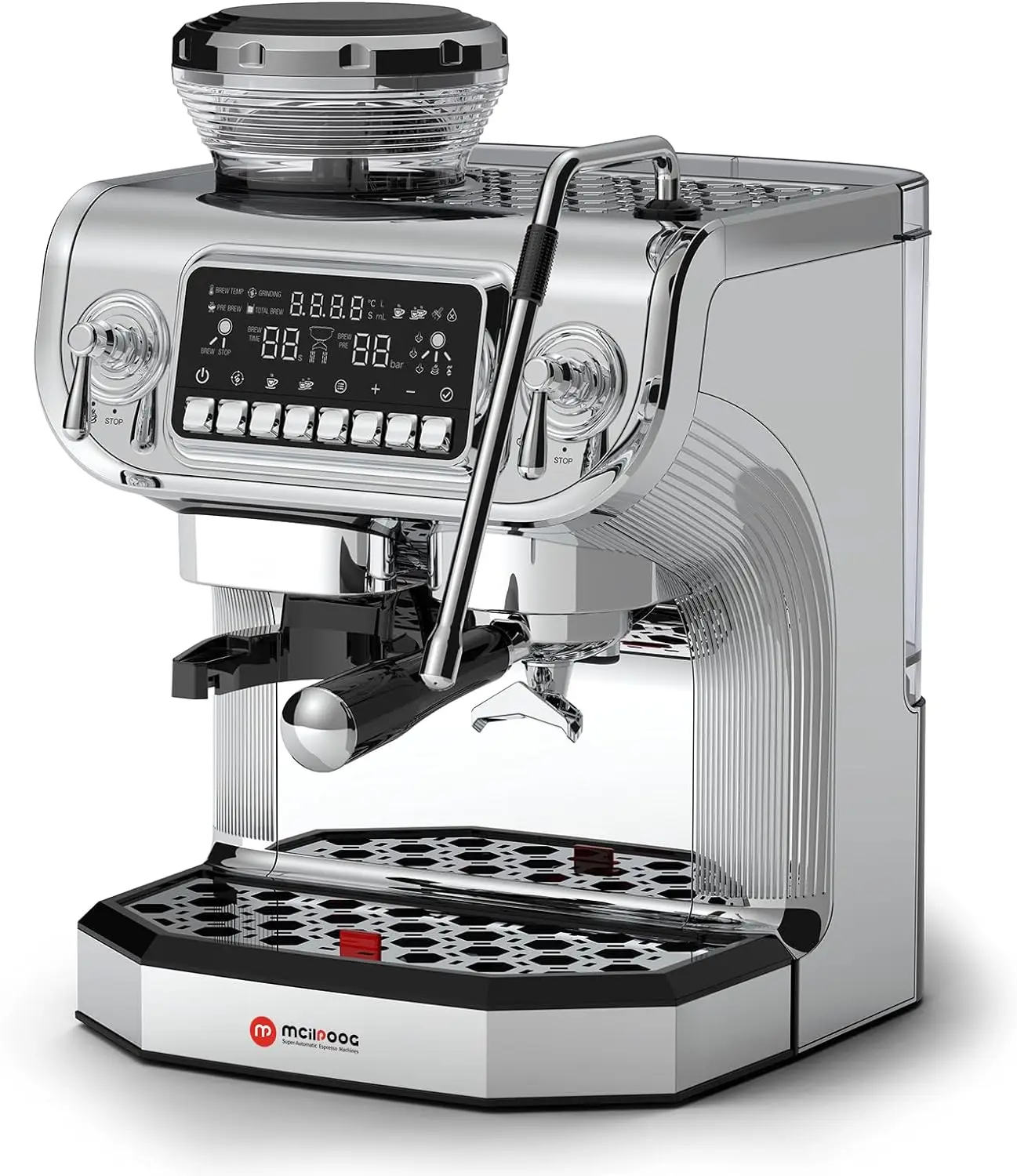 

Mcilpoog TC530 Espresso Machine with Milk Frother，Semi Automatic Coffee Machine