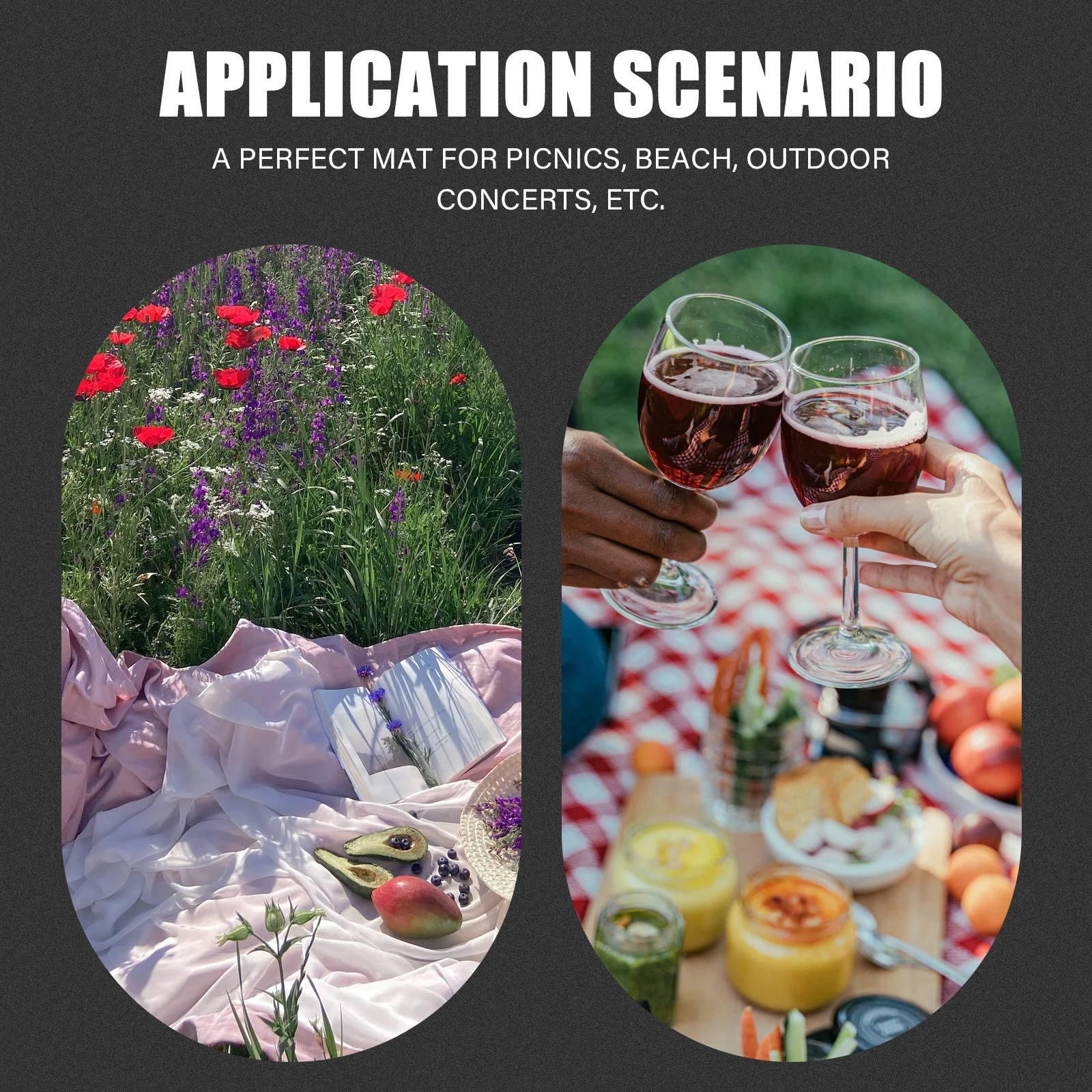 

1Set Waterproof Picnic Blanket Portable Foldable Camping Mat Nylon Wear-Resist Outdoor Cushion Picnic Blanket Waterproof Mat