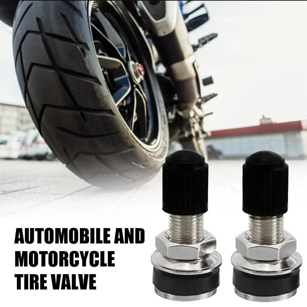 Válvula de roda impermeável durável para motocicleta, Stem Caps, liga de zinco, válvula do pneu sem câmara, Moto Acessórios, 32mm, 2pcs