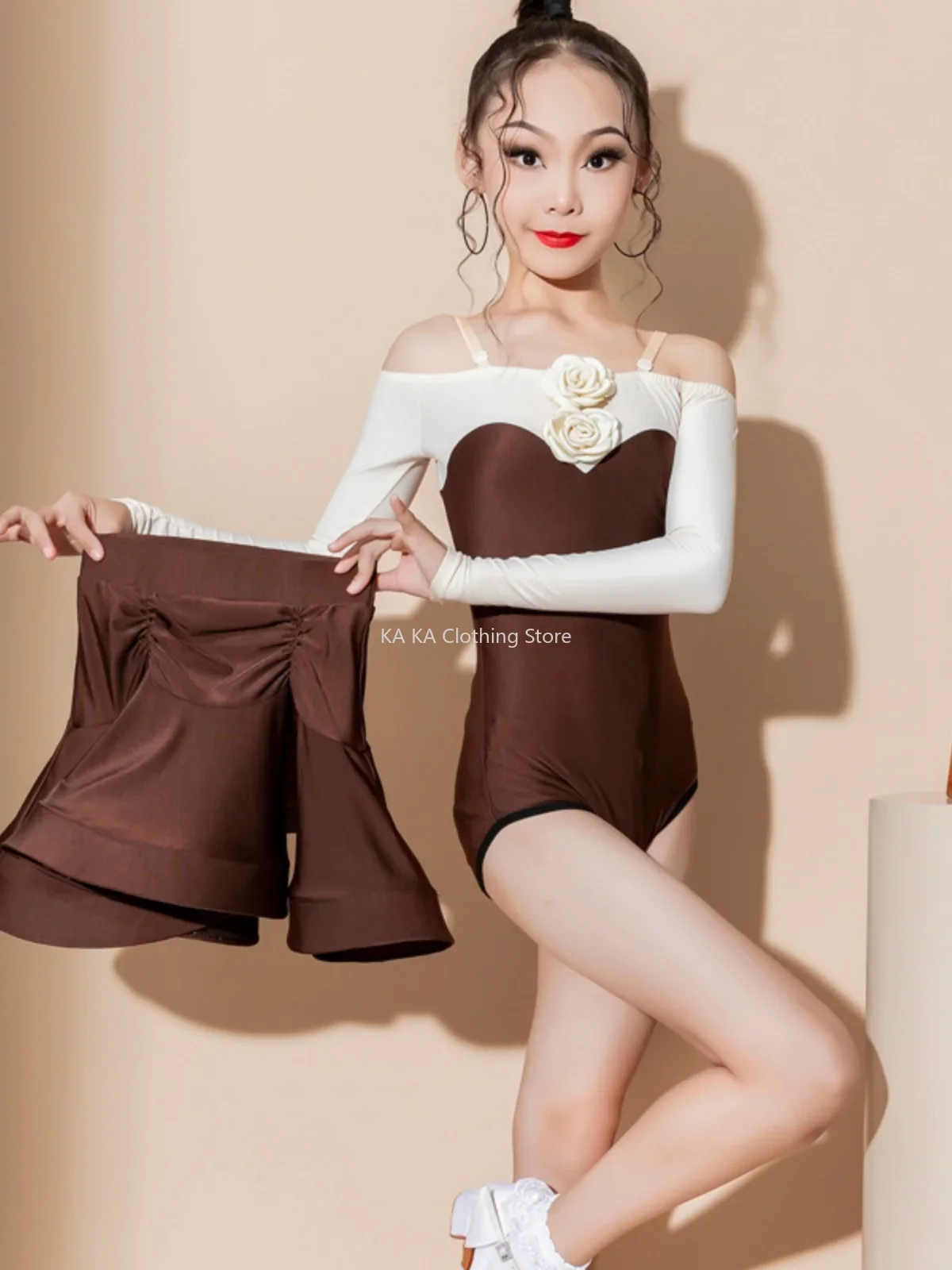 Professional Rumba Tango Salsa Samba Latin Dance Costumes Kids Ballroom Dance Competition Dresses Girls Children Stage Costume