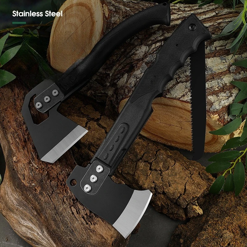 

Outdoor Tactical Axe Multifunctional Fire Axe with Saw Camping Engineer Hand Axe