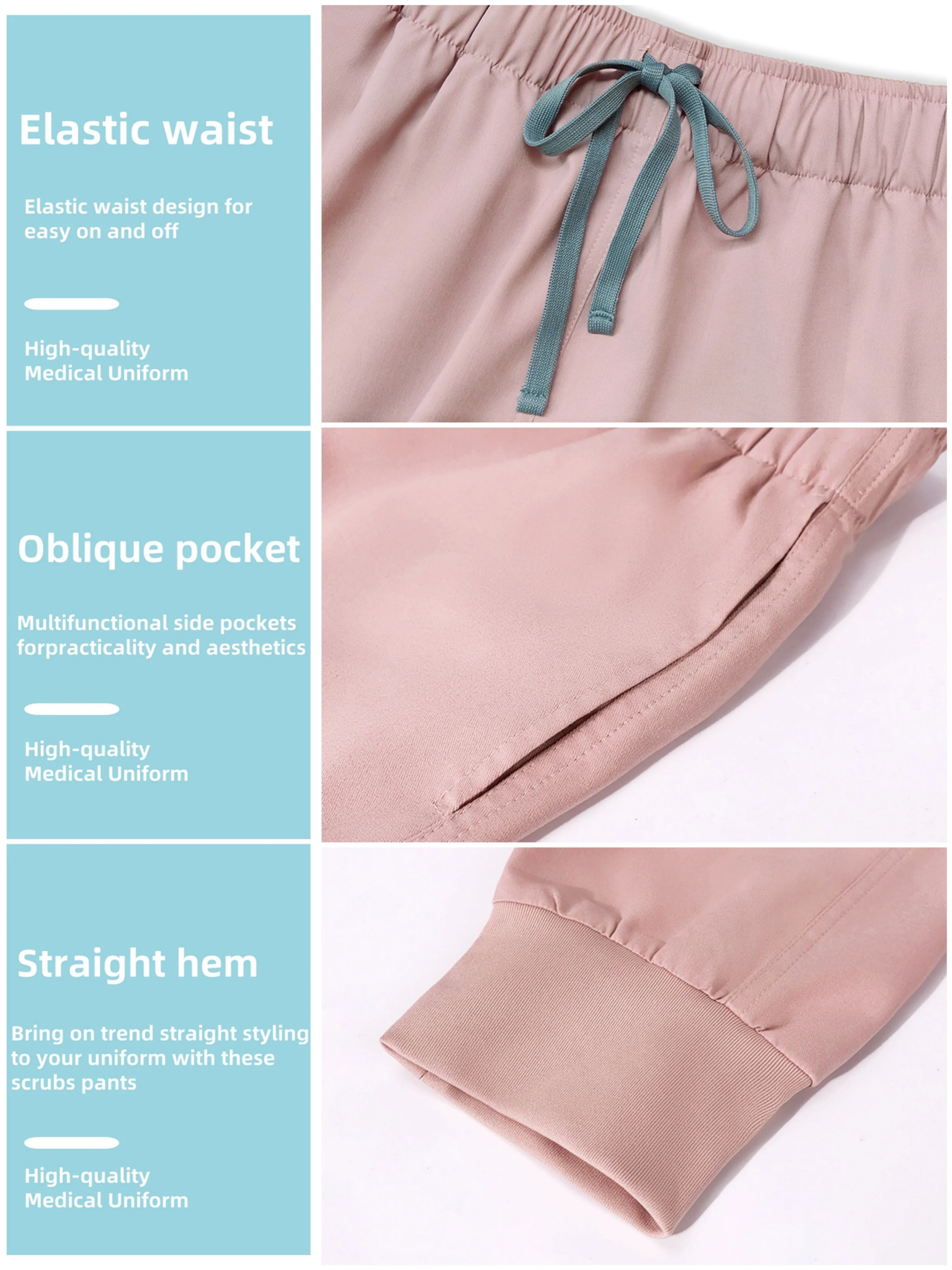 Uniformes de enfermera mujer blouses médicales uniformes d'infirmière haut de beauté + pantalon droit ensemble de soins infirmiers femmes multicolore médecin vêtements de travail