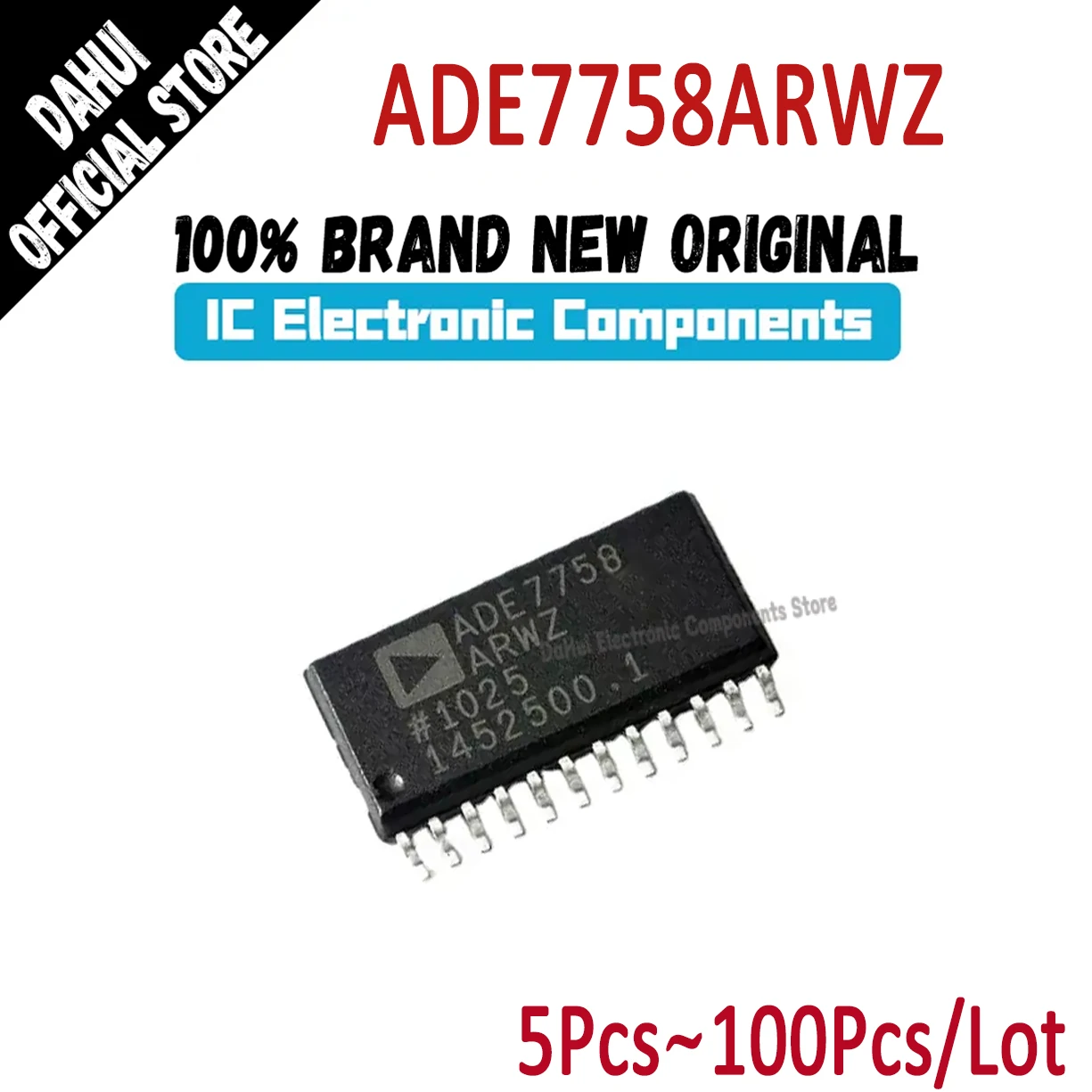 

5-100PCS ADE7758ARWZ ADE7758ARW ADE7758 IC ENERGY METERING 3PHASE 24SOIC