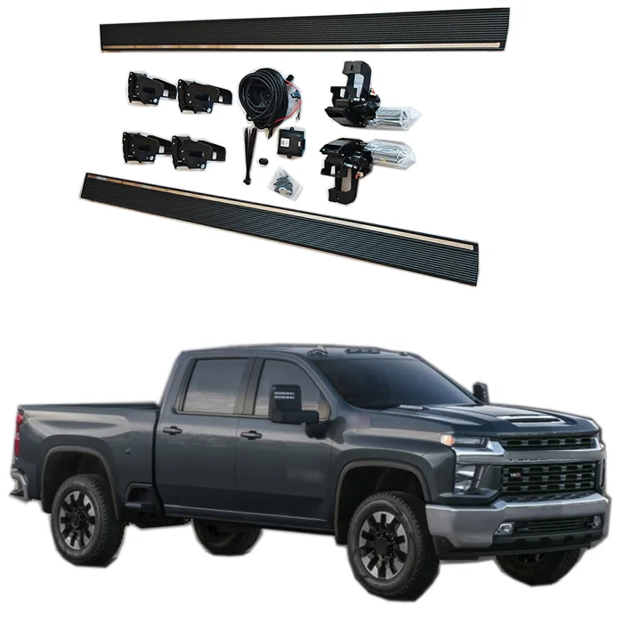 Pickup Truck Series Electric Running Board Car Power Side Steps Six Bracket for  19+ Chevrolet SILVERADO Waterproof