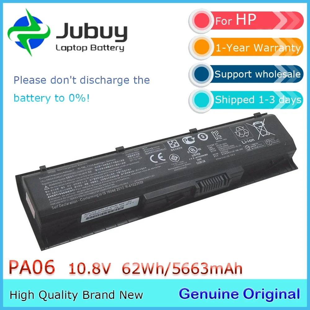 

PA06 10,95 В 62 Втч оригинальный аккумулятор для ноутбука HP Omen 17 17-w 17-w000 17-ab200 17t-ab00 и т. д.