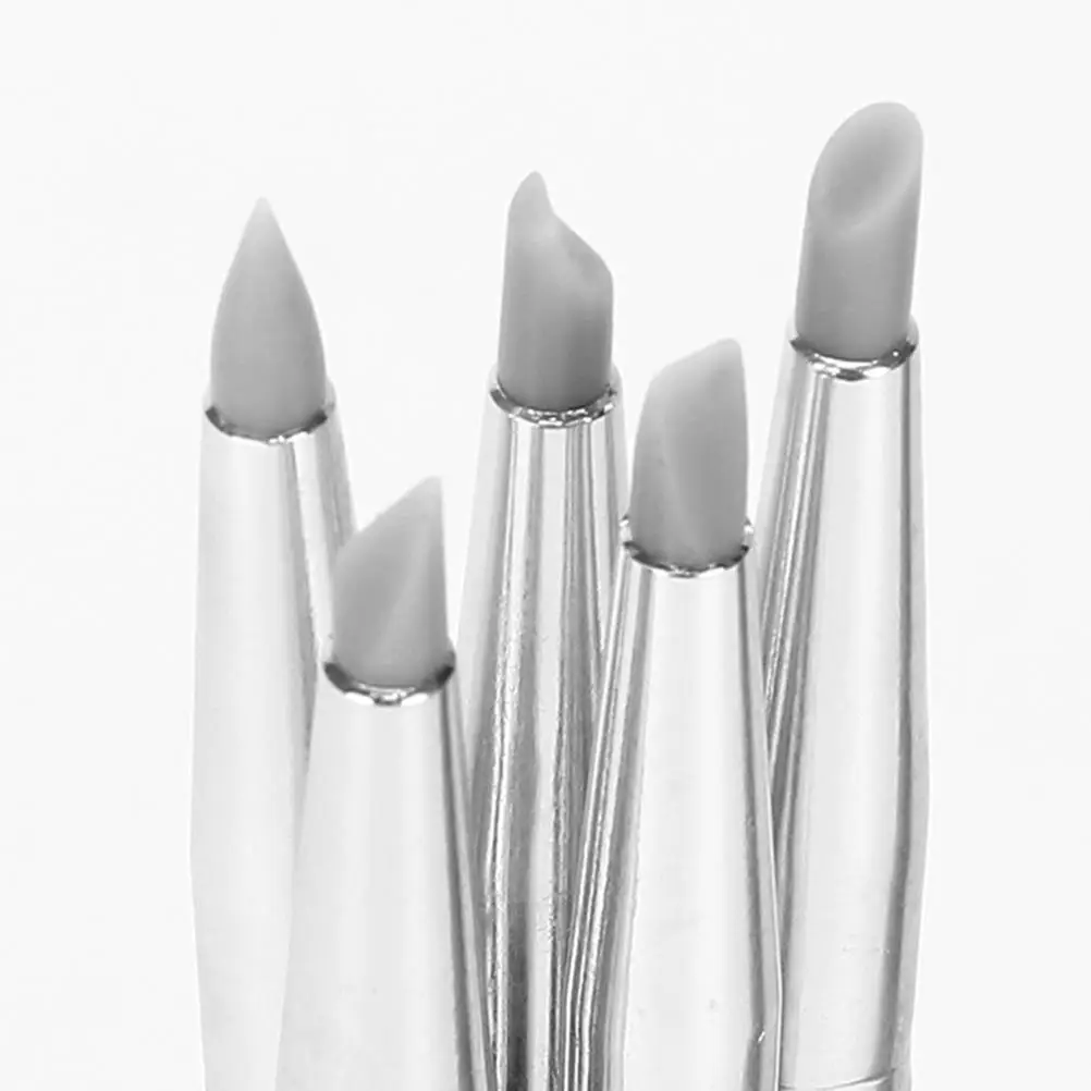 5 Pcs White Silicone Pen Clay Molding Polymer Sculpting Tools Watercolor Pens Fluid Styling