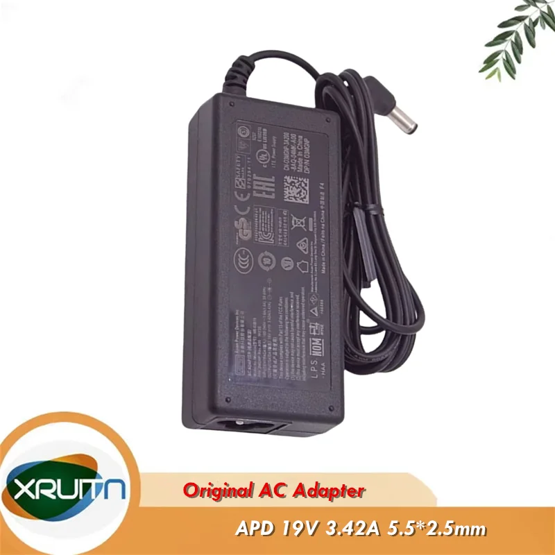 

100% оригинальное зарядное устройство APD NB-65B19 DA-65A19 19 В 3,42 А 65 Вт переменного и постоянного тока для комплекта Intel NUC NB-65B19 MINI ПК Блок питания для ноутбука