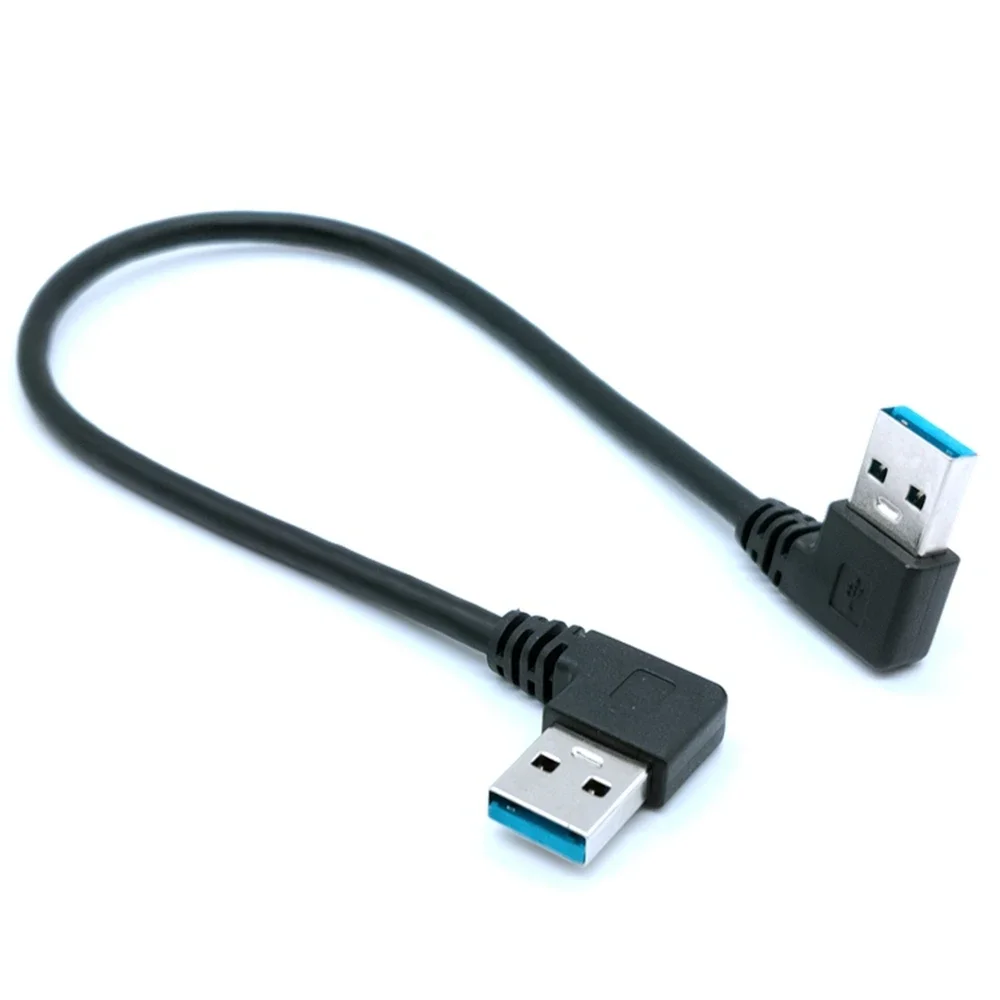 

USB 3.0 A male extension cable, 30cm accessory, 90 degrees, left to USB 3.0 A corner, right to USB 3.0 A corner, 0.3 0.5 meters