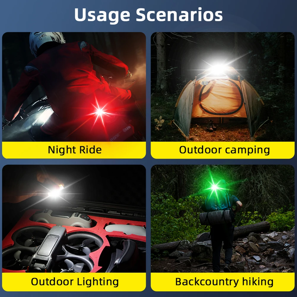 ไฟแฟลช LED กระพริบแบบไร้สาย ชาร์จผ่าน USB สำหรับโดรน ไฟแฟลช LED 300mAh ไฟเตือนป้องกันการชน สำหรับ DJI Avata Mini Mavic