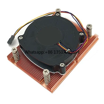 1U Active Server Cpu Cooler Air Cooling Copper Skiving Fin Slim Cpu Heatsink With 4pin PWM Fan for AMD AM4 AM5 Socket CPU